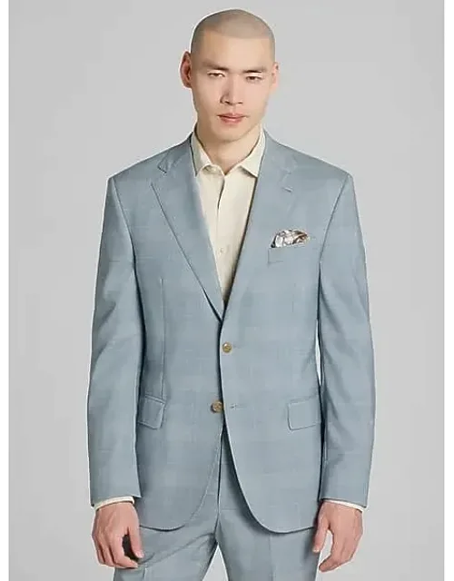 Modern Fit Plaid Suit Jacket
