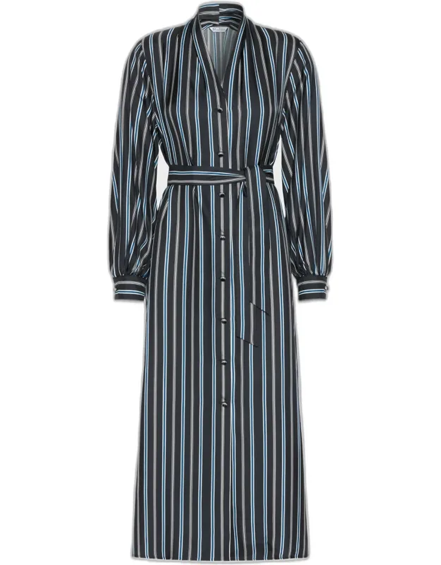 Striped Shirtdress With Belt