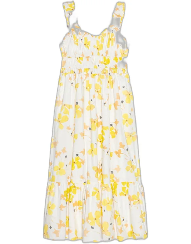 Floral Sleeveless Midi Dress