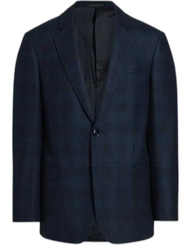 Wool And Cashmere Soft Check Sport Coat