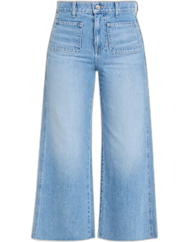 Cropped High-rise Wide Jeans
