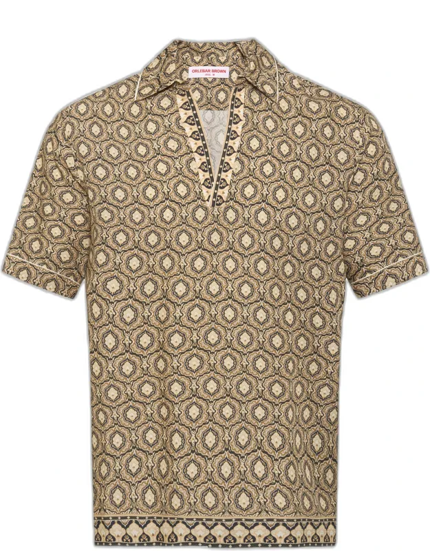 Printed Lyocell Short Sleeve Shirt