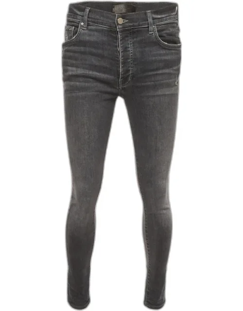 Distressed Denim Skinny Jeans M/waist 32"