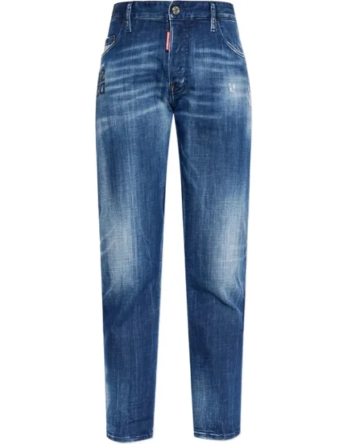 Faded-effect Distressed Jeans