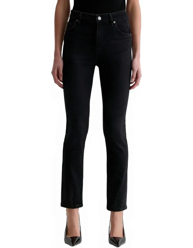 Mid-rise Slim Straight Leg Jeans