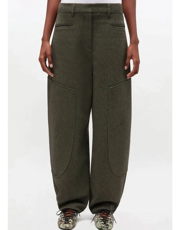 Mouline Suiting Curved Pants