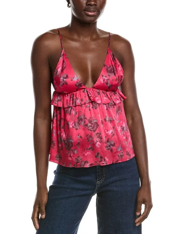 Printed Satin Strap Top