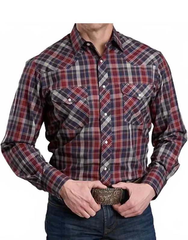 Button Down Plaid Long Sleeve Shirt