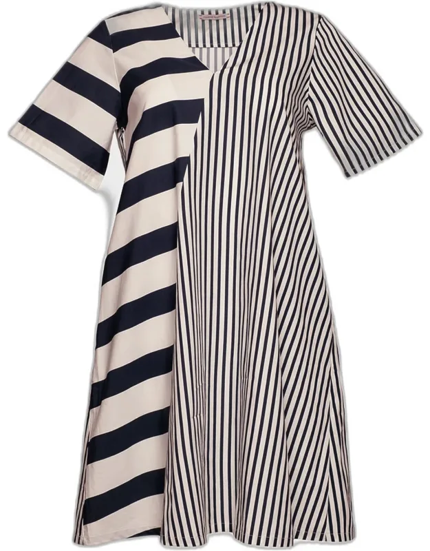 Schooner Mixed Stripe Cotton Dress