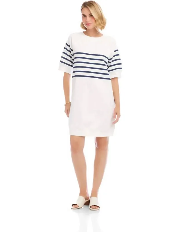 Stripe Raglan Sleeve Dress
