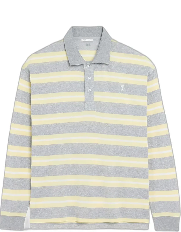 Embroidered Long-sleeve Polo Shirt
