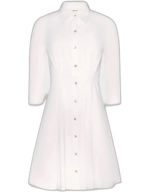 Pintucked Shirtdress