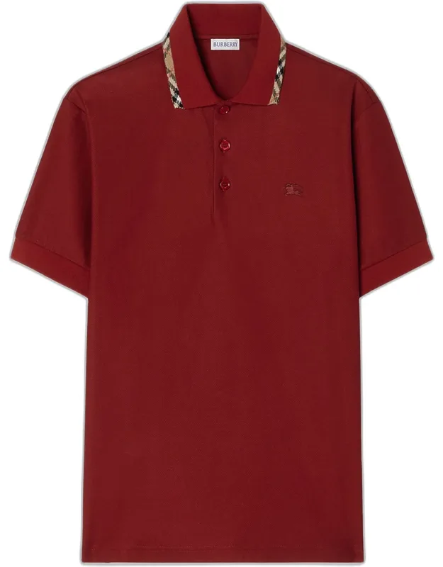 Eddie Check-trim Cotton Polo Shirt