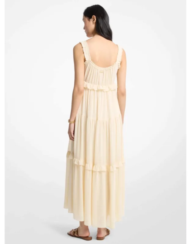 Ruffled Georgette Maxi Dress