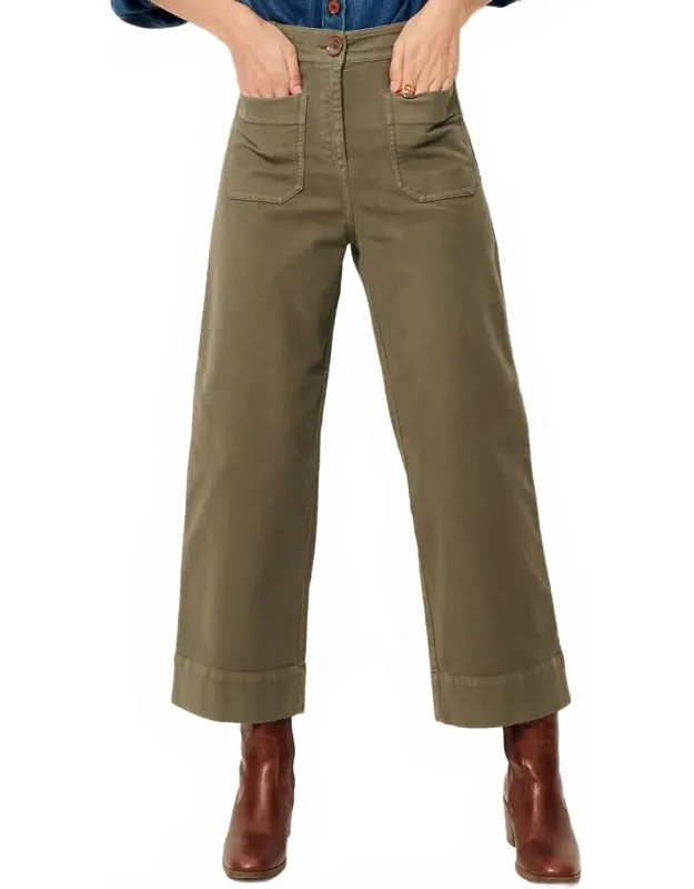 Hudpeach Semi-wide Crop Pants