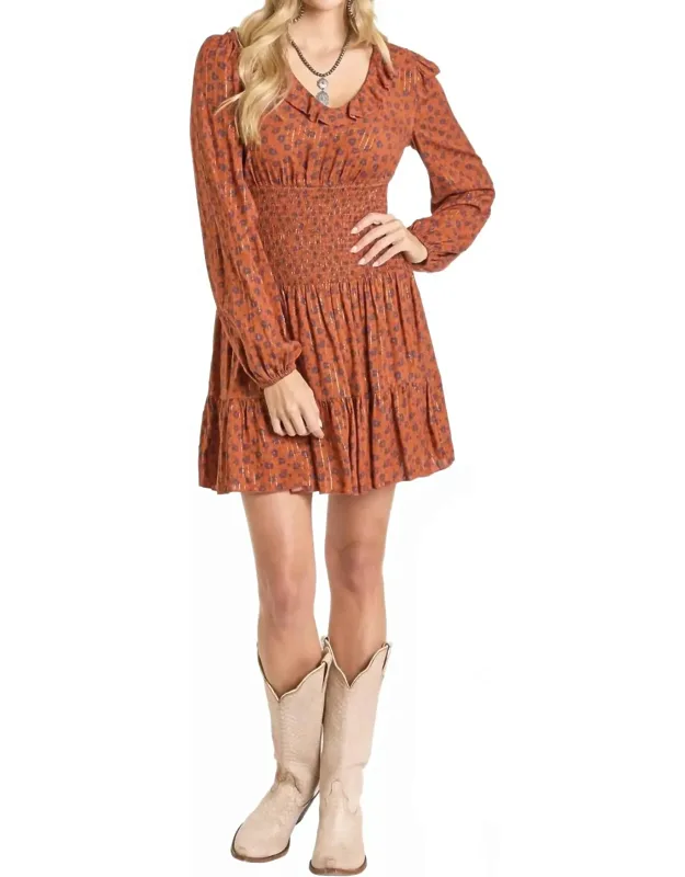 Mini Dress With Smocked Bodice