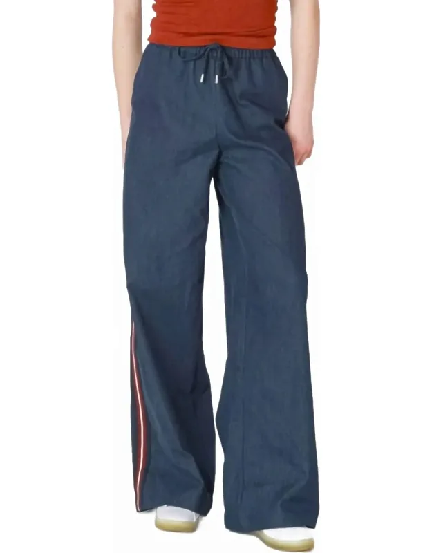 Side Stripe Wide Leg Jeans