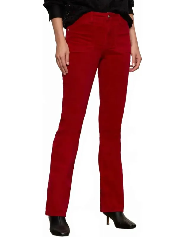 Velveteen Bootcut Pants