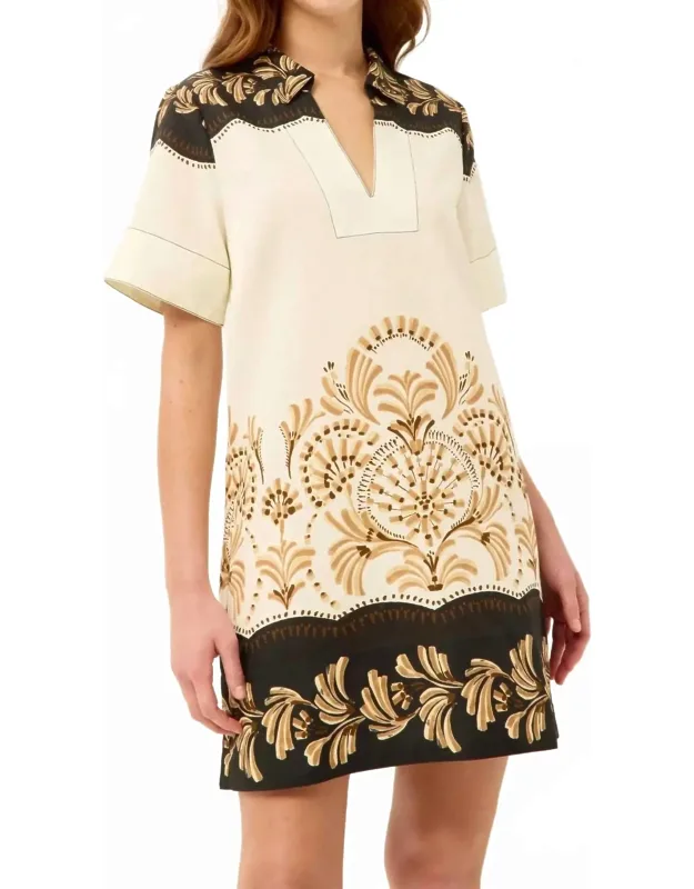 Dede Mini Dress - Breezy Shift With Polo Collar