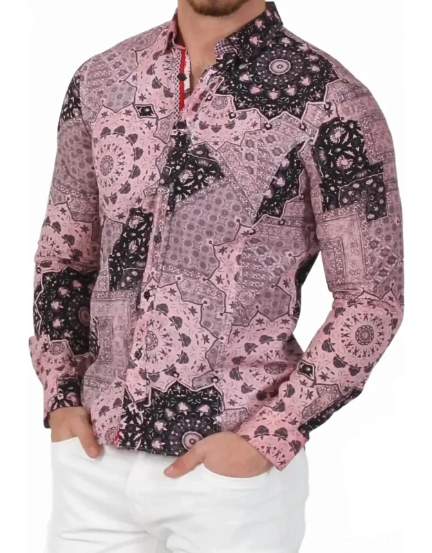 Button Down Wheel Shirt With Trim