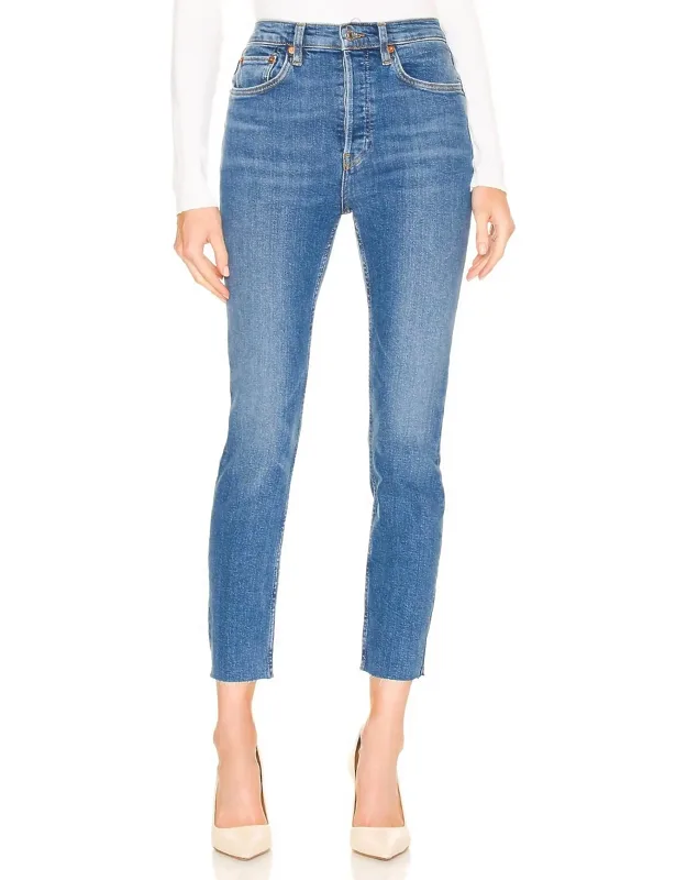 90s Ultra High Rise Ankle Crop Jeans