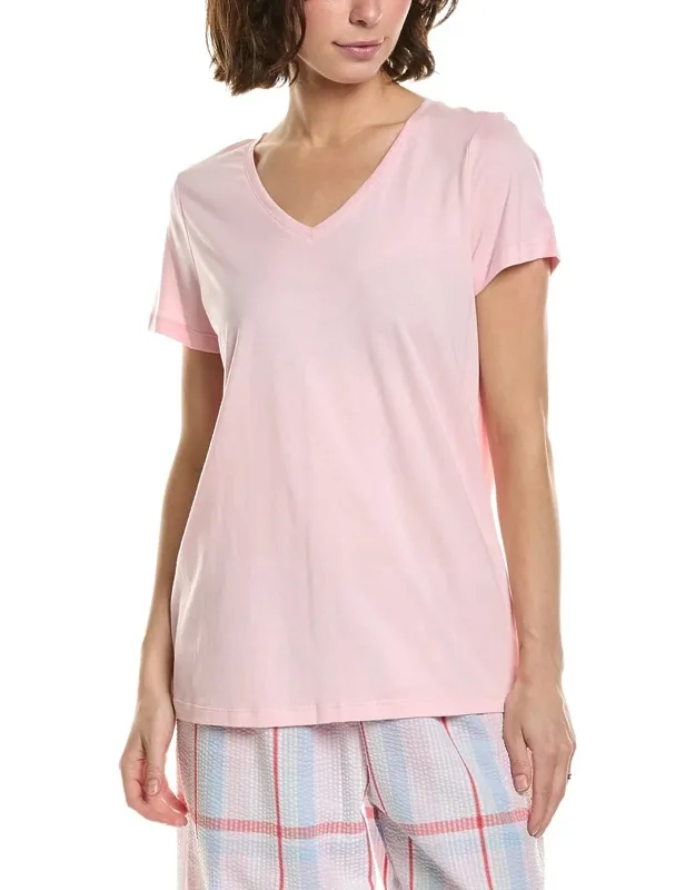 Solid V-neck Pajama T-shirt