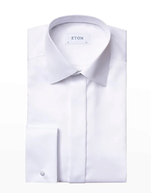 Contemporary Fit Diamond-weave Dress Shirt