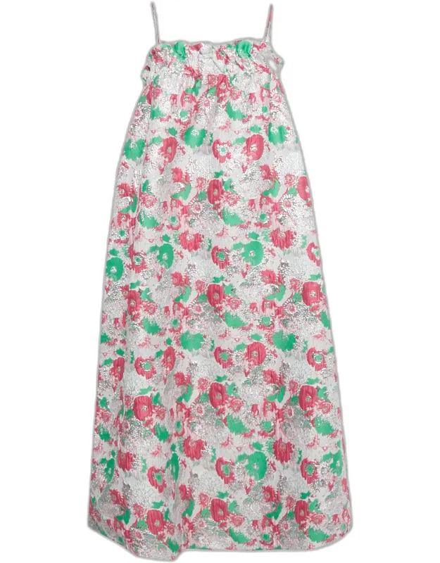 Multicolor Lurex Jacquard Midi Dress
