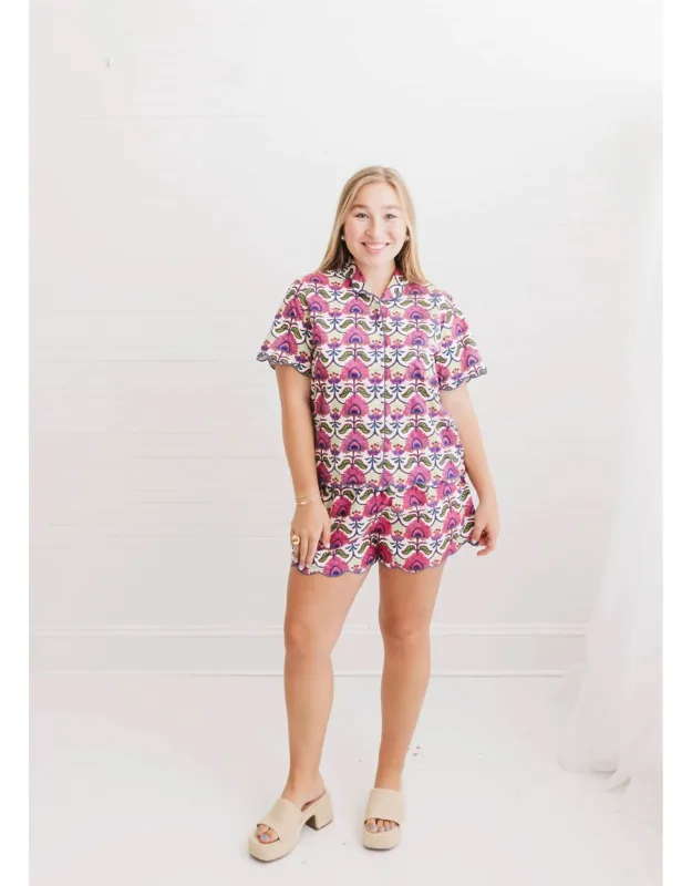 Henley Pajama Short Set