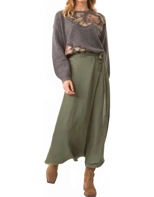 Passion Long Satin Cross Skirt