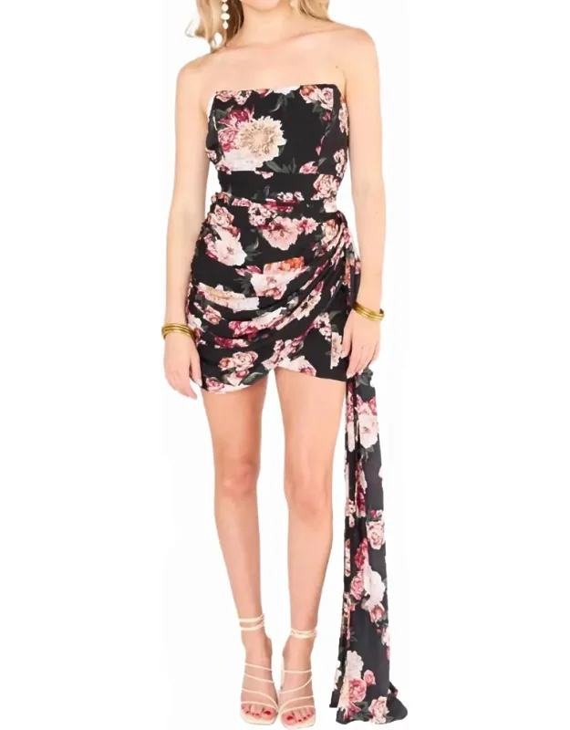 Draped Side Mini Dress