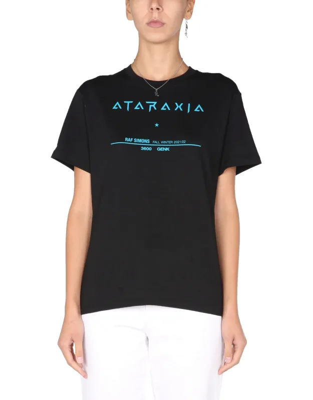 Raf Simons "ataraxia" T-shirt Crew Neck 100% Cotton