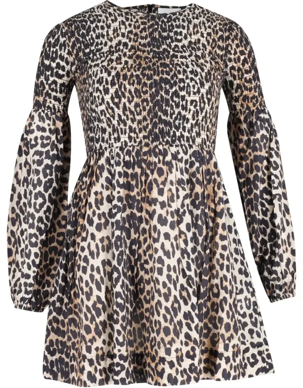 Shirred Mini Dress