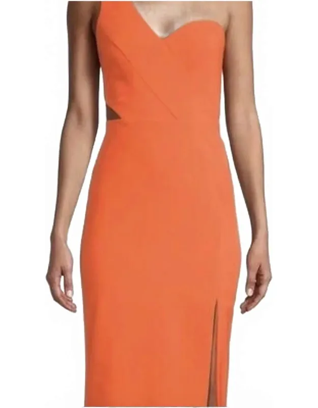 One Shoulder Midi Dress