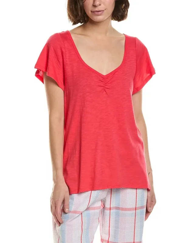 Solid Shirred Pajama T-shirt
