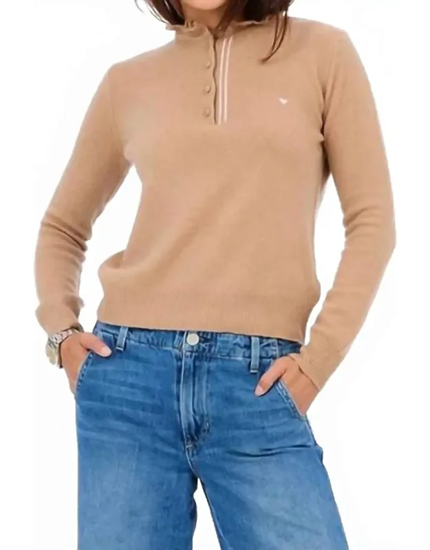 Ruffle Henley Sweater