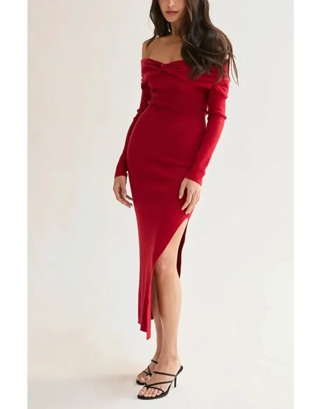 Ember Off Shoulder Sweater Dress