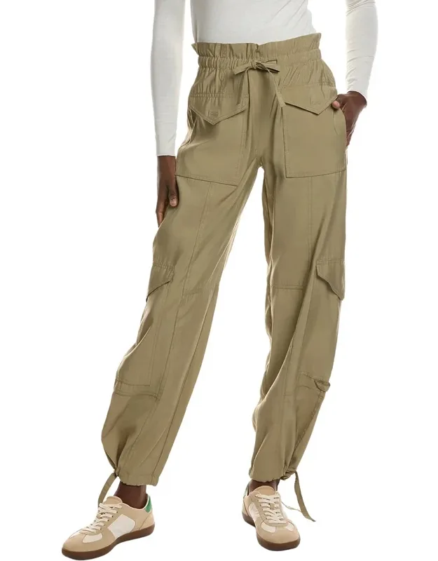Light Slub High Waist Pocket Pants