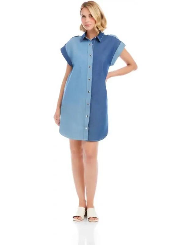 Cap Sleeve Shirtdress
