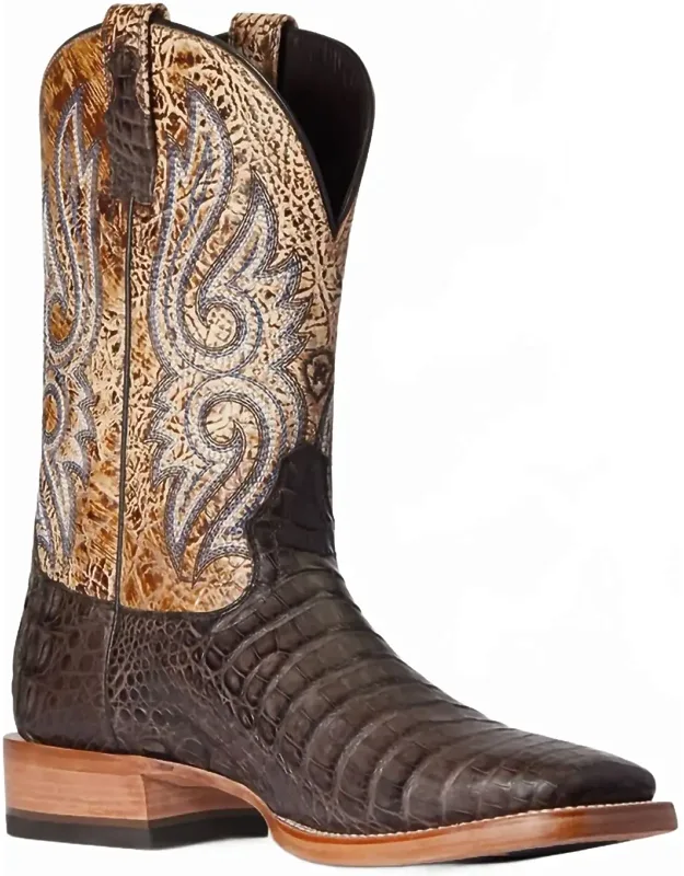 Relentless Denton Caiman Belly Western Cowboy Boots
