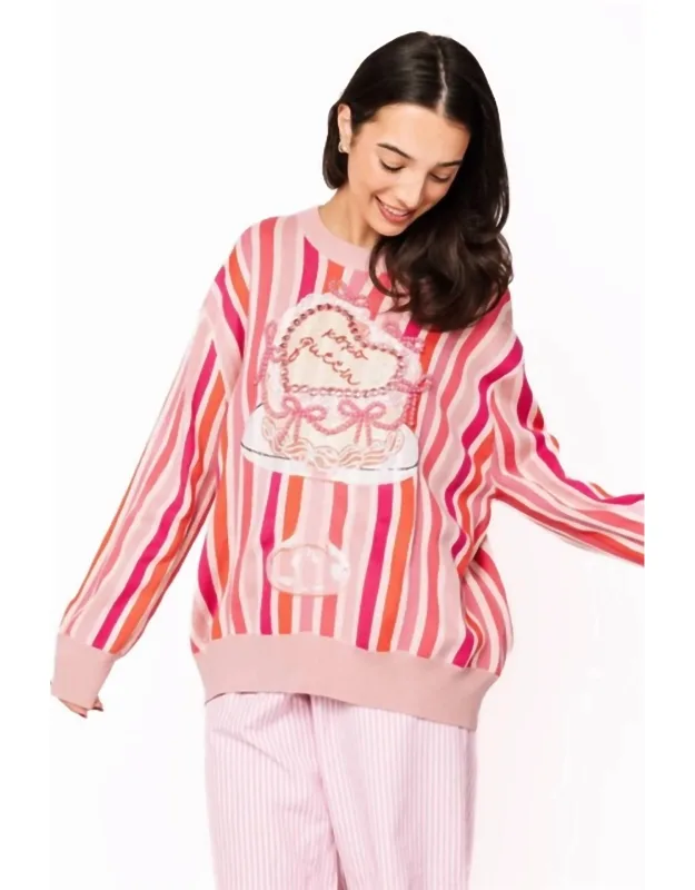 Striped Heart Cake Sweater
