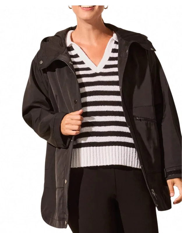 Travel Hooded Water Repellent Coat