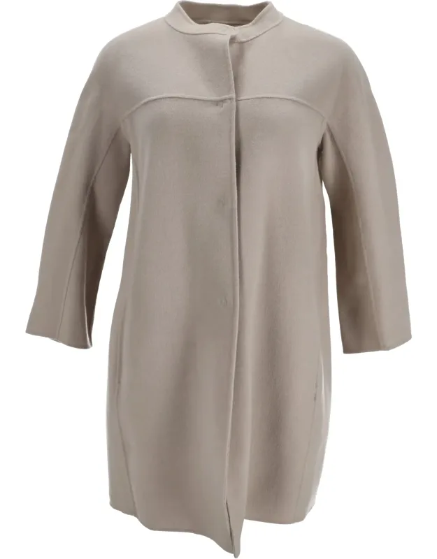 's Max Mara Coat In Virgin Wool - Timeless Italian Elegance, Minimalist Silhouette'