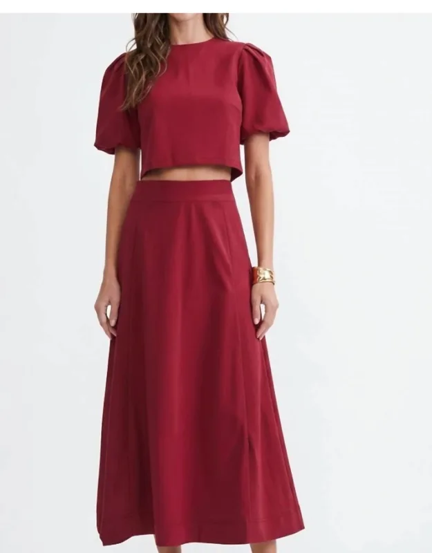Suede Skirt Set