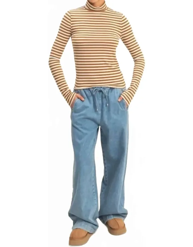 Striped Turtleneck Sweater