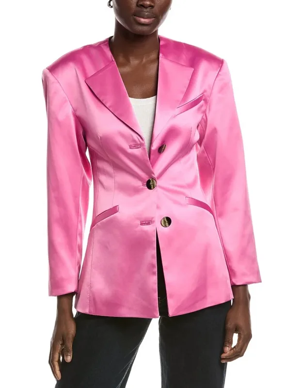 Double Satin Fitted Blazer