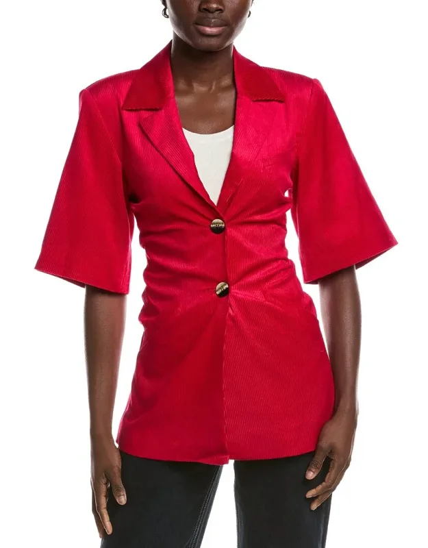 Light Shiny Corduroy Blazer