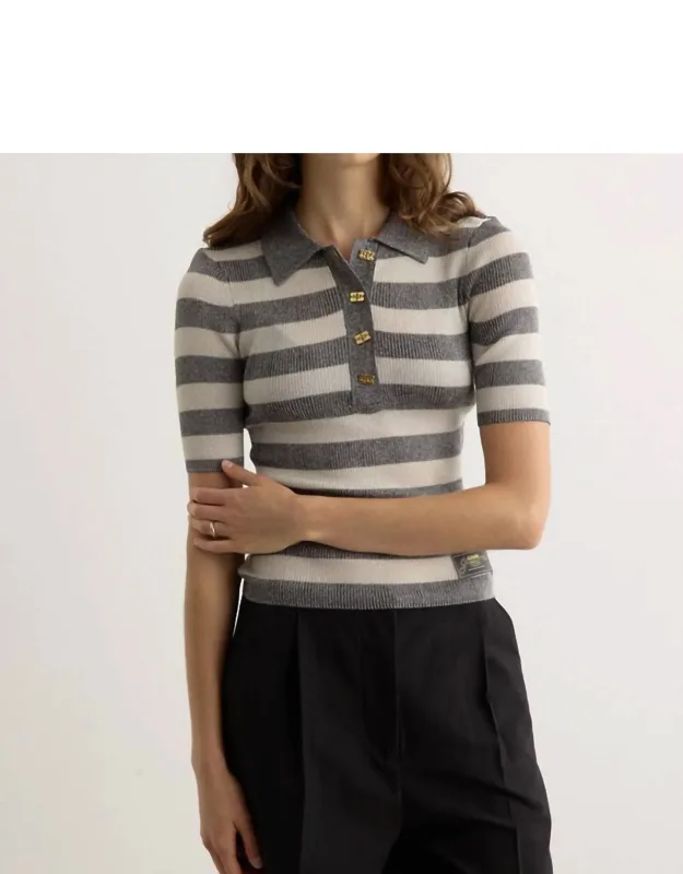 Sparkle Rib Polo Shirt