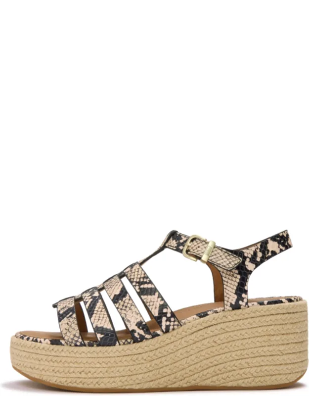 Platforms Leather Espadrille Wedge Sandals
