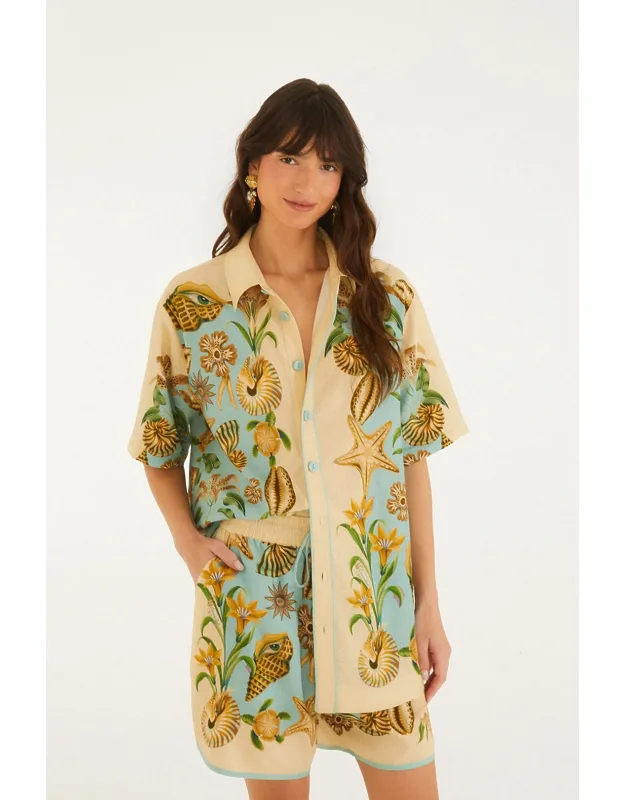 Soft Blue Marine Garden Shirt